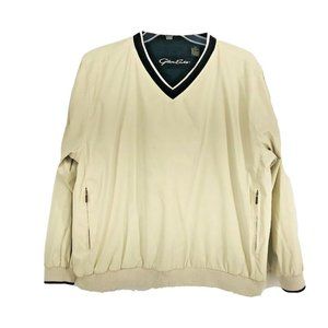 Glen Echo Pull Over Golf Size XL Tan Windbreaker